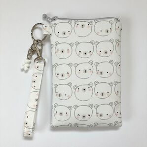 白くま モバイルバッテリーケース ポーチ ハンドメイド