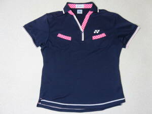  superior article stylish YONEX badminton game shirt navy pink pattern lady's O