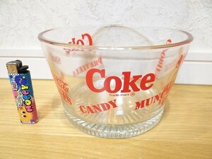 希少 ビンテージ コカ・コーラ COKE ボウル お菓子 キャンディー ガラス製 レトロ 当時物