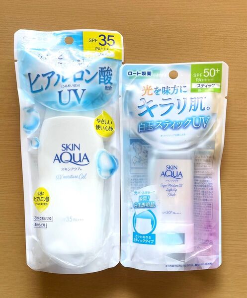 ロート製薬 スキンアクア モイスチャーUVジェル ライトアップスティック 日焼け止め