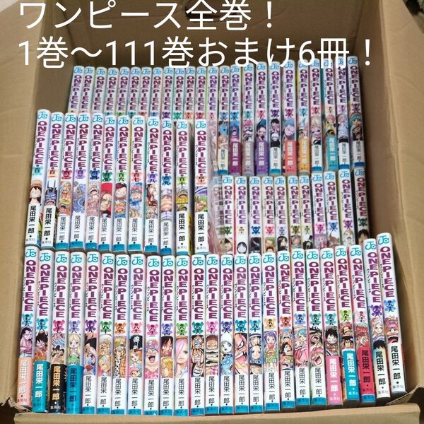 ワンピース全巻セット!1巻〜111巻!+おまけ6冊!