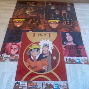 【未開封】一番くじ NARUTO 伝説の三忍 クリアポスター5個 F賞