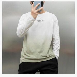 ATCGAUG tシャツ 3XL メンズ 長袖 大きいサイズ 長袖Tシャツ ホワイト