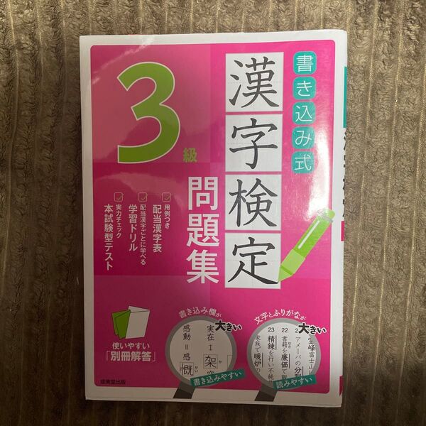 書き込み式漢字検定3級問題集 書き込みやすい文字が見やすい 〔2017〕