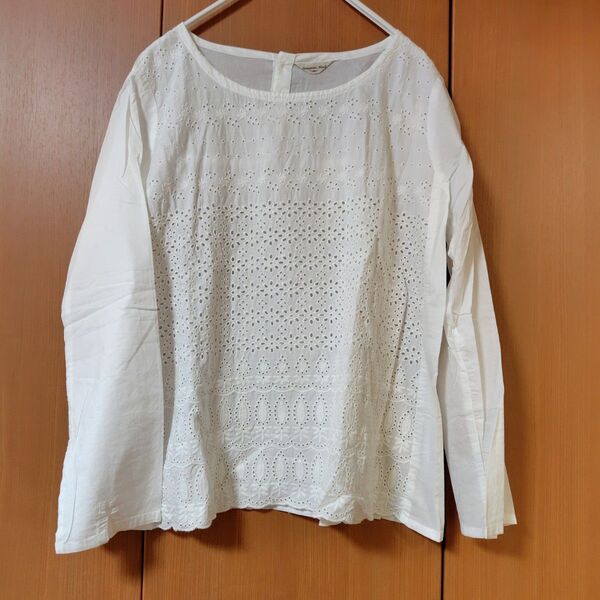SM2 前スカラップ刺繍ブラウス サマンサモスモス