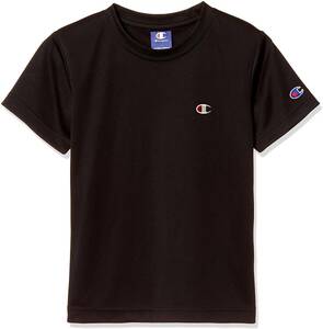 12090[Champion]チャンピオン110㎝黒ブラック[キッズ&ジュニア] 半袖ドライＴシャツ DRYメッシュTシャツ/無地/男女兼用/シンプルT/スポーツ