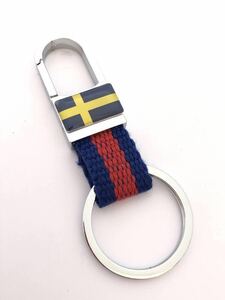 H スウェーデン 国旗 キーリング キーホルダー レッド サーブ SAAB 9-3 9-5 900 セダン カブリオレ スポーツ エステート