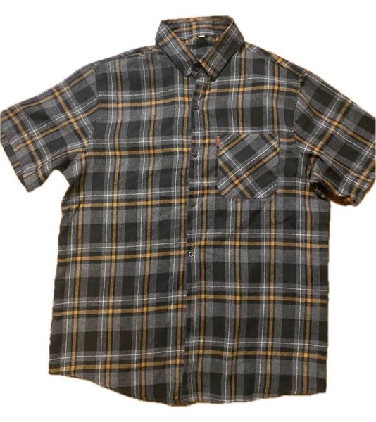 新品 メンズ 半袖チェックシャツ 大きいサイズ