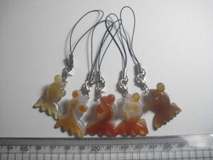  natural stone ..* goldfish strap *5 pcs set 