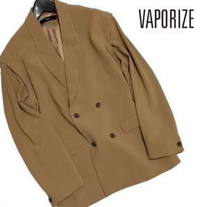 【新品】即決★VAPORIZE ヴェイパライズ★テーラードジャケット ベスト 2way ベージュ ダブル ビームス ブランド 【L】ダブルプレステッド