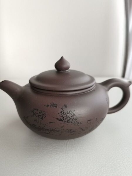 急須 朱泥 ティーポット 煎茶道具 古玩 茶壺 中国 収蔵品 茶道具 紫砂 6