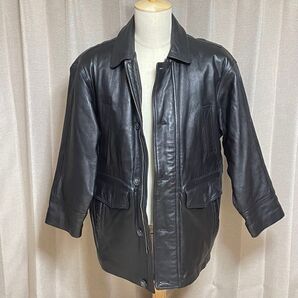 ラムレザーハーフコート ラムレザーコート レザーコート レザーハーフコート ハーフコート ラムレザー ブラック FA-223共