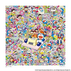 村上隆 × ドラえもん コラボ 版画 【藤子・F・不二雄先生とタイムマシンで何処までも！】 Takashi Murakami / Edition 300 / Signed.