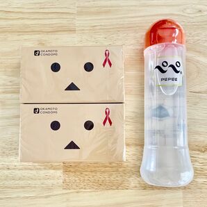 2種類セット「オカモトコンドーム ダンボーver. (12個入)×2箱」「ペペマッサージ・ゼリー360mL」×1本 ペペローション