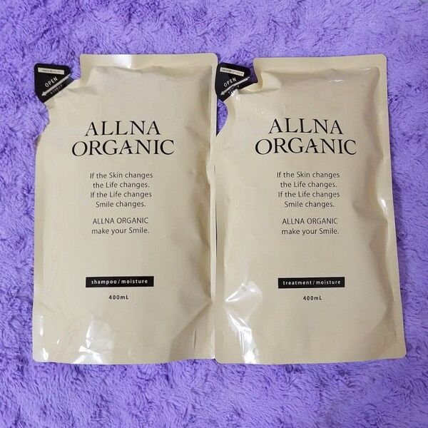 オルナ オーガニック モイスチャー シャンプー&トリートメント 詰め替え用 各400ml ALLNA ORGANIC
