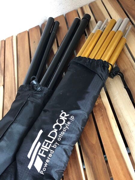 FIELDOOR アルミテントポール テンマクデザイン スチールポールセット