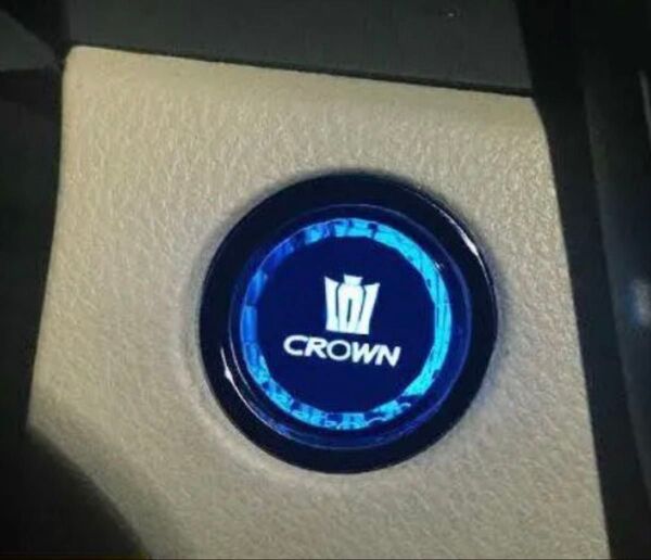 トヨタ180/200/210/220系クラウンCROWN アスリート専用設計エンジスタートボタンカバークリスタル製 ブラック