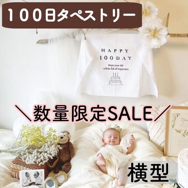 100日祝い タペストリー 横型