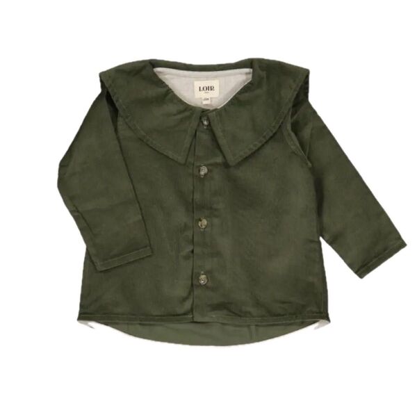 Loir Paris24m CHEMISE LORETTE - VELOURS VERT ブラウス