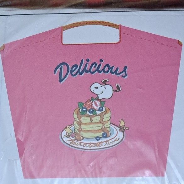 正規品ボール&チェーン トート Lサイズ ピンク PEANUTS Delicious