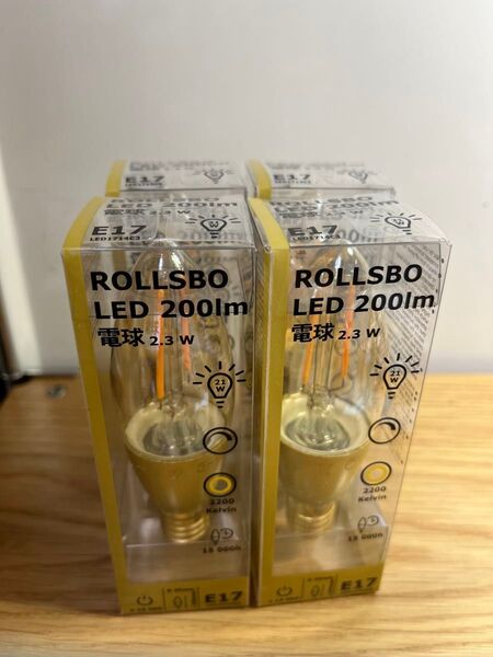 ◎IKEA イケア ROLLSBO ロルスボ LED電球 E17 4個