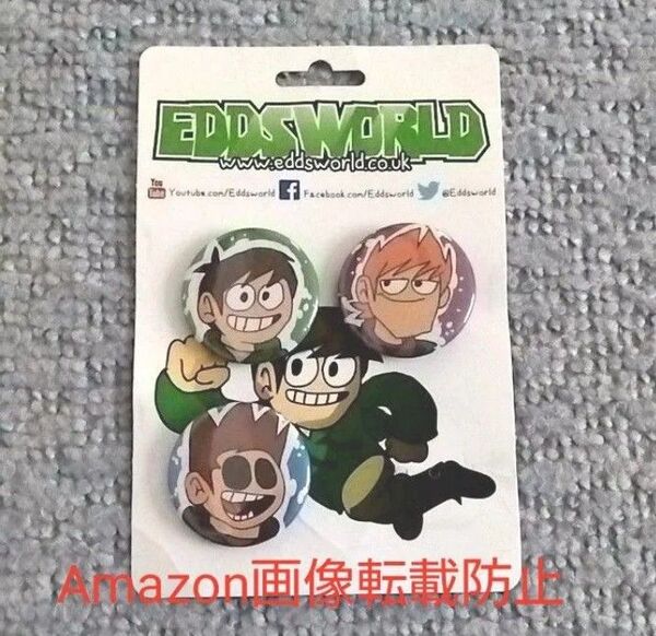 eddsworld 公式グッズ 缶バッジ EDD TOM MATT YouTube エッズワールド エッド トム マット