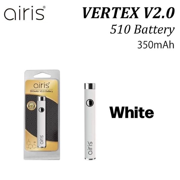Airistech airis VERTEX 510 ヴェポライザー バッテリー 電子タバコ CBD Type-c 仕様 ホワイト