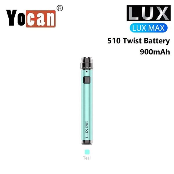 Yocan LUX MAX 900mAh 510 ヴェポライザー ツイストバッテリー 電子タバコ CBD CBN CBG ブルー