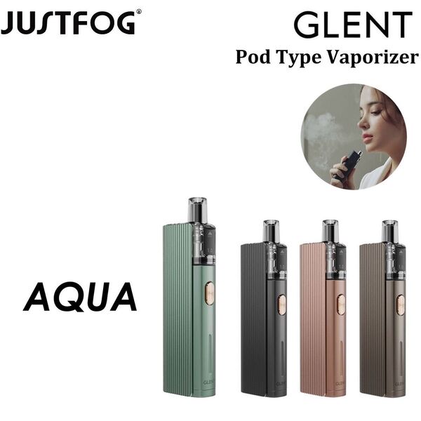 ヴェポライザー JUSTFOG GLENT POD型 スターターキット リキッド用 VAPE ベイプ CBD 電子タバコ アクア