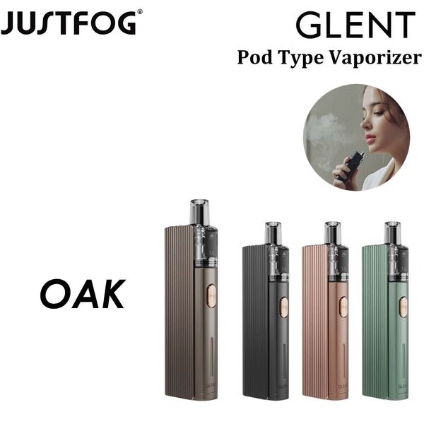 ヴェポライザー JUSTFOG GLENT POD型 スターターキット リキッド用 VAPE ベイプ CBD 電子タバコ オーク