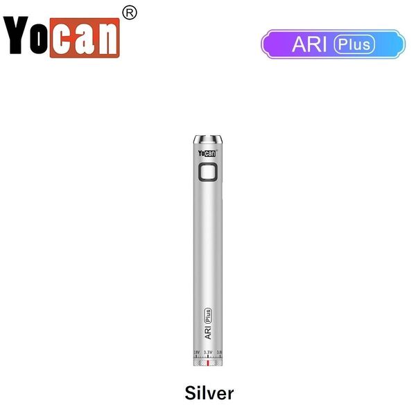 Yocan ARI plus 900mAh ヴェポライザー ツイストバッテリー 電子タバコ CBD CBN VAPE シルバー
