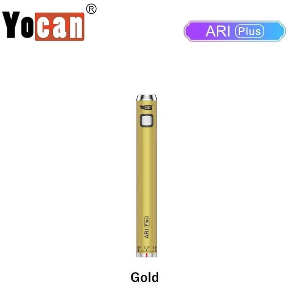 Yocan ARI plus 900mAh ヴェポライザー ツイストバッテリー 電子タバコ CBD CBN VAPE ゴールド