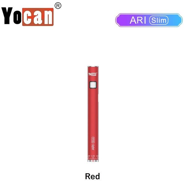 Yocan ARI slim 350mAh ヴェポライザー ツイストバッテリー 電子タバコ CBD CBN VAPE レッド