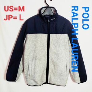 【良品】POLO Ralph Lauren GOLF フリース ジャケット L NAVY/WHITE