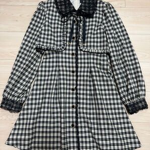 ROJITA ワンピース チェック柄 黒