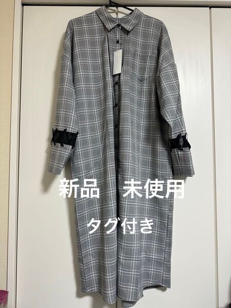 新品未使用 レースアップスリーブネクタイシャツワンピ ースレディース 夢展望 DEAR MY LOVE