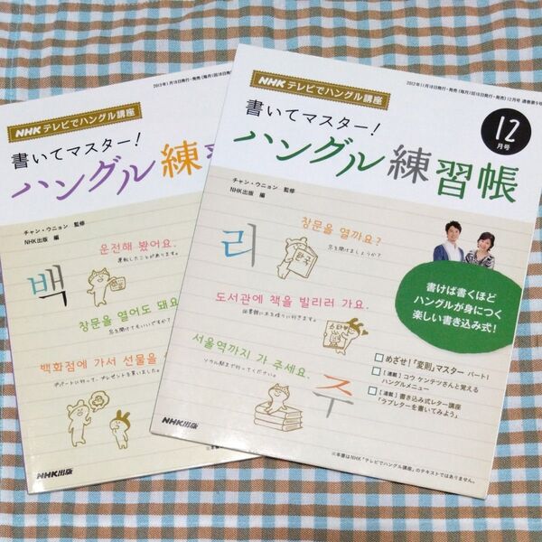 書いてマスター!ハングル練習帳 2冊セット