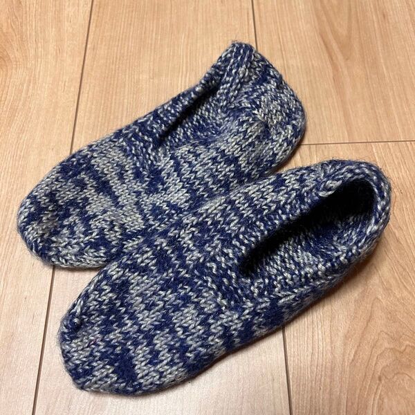 手作り スリッパ 毛糸の靴下 靴下 ルームソックス ハンドメイド