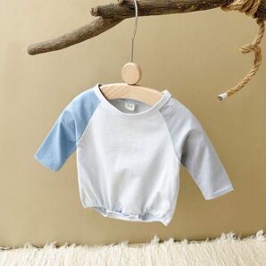 長袖ロンパース SHEIN ボディースーツ ロンパース 子供服 韓国