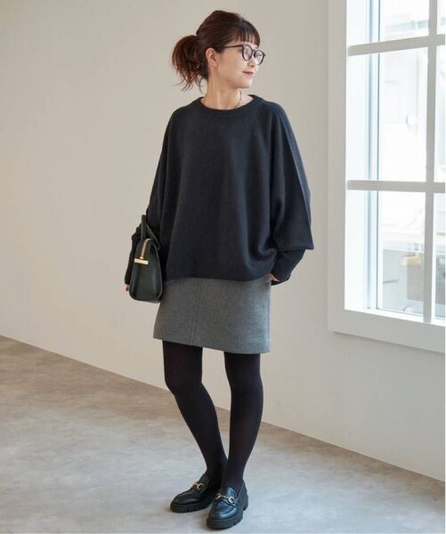 Spick and Span バルキーヤーンドルマンロングリブニット