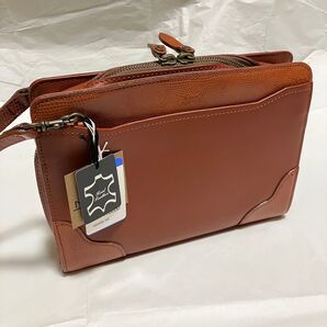 【保管未使用品】【NICOLE / ニコル】 牛革 / セカンドバッグ / 味岡