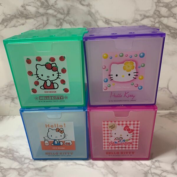 Sanrio ハローキティ 25周年限定 スタッキングBOX 4個まとめ売り 小物入れ サンリオ キティちゃん