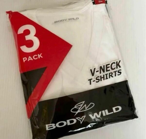 ボディーワイルド Tシャツ 半袖 Vネック Sサイズ 3枚 新品 白 グンゼ