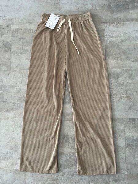 ODS タグ付 リブワイドパンツ XL