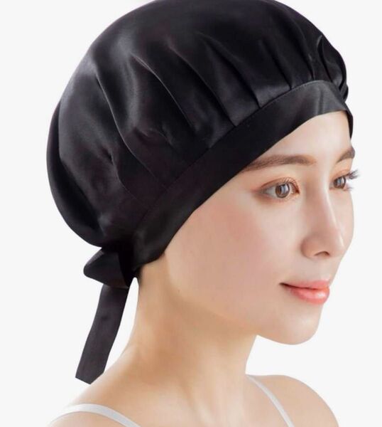 新品未使用品 ナイトキャップ シルクキャップ ヘアキャップ 天然シルク100%