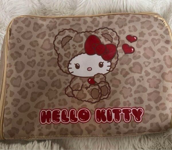 サンリオ 収納 トラベル収納ケース キティちゃん レオパード ヒョウ柄ブラウン