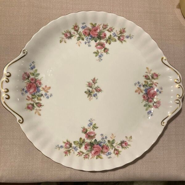 ROYAL ALBERT ロイヤルアルバート Moss Rose 洋食器 花柄 プレート お皿 《廃盤》《中古品》《元々B級品》