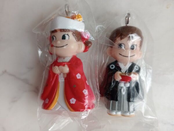 不二家 ペコちゃん&ポコちゃん 和装 婚礼衣装 着物フィギュアチャームマスコット
