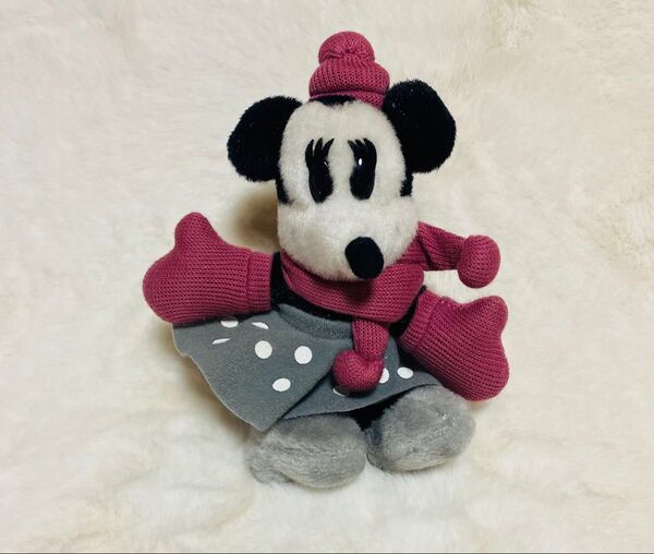 オールドミニー ぬいぐるみバッジ ぬいぐるみ ディズニー ミニーマウス