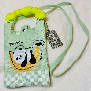 【新品】パンダとバナナデザインバッグ